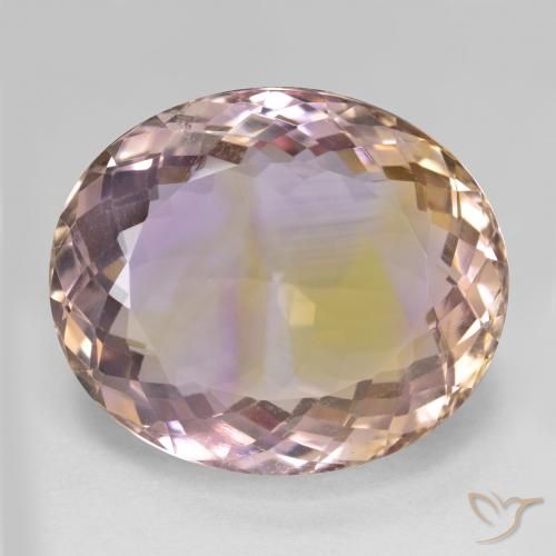 25.10ct Naturale Bi-Colore Ametrino, Ovale, VVS