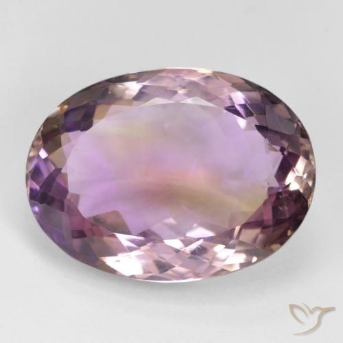 18.81ct Naturale Bi-Colore Ametrino, Ovale, VVS