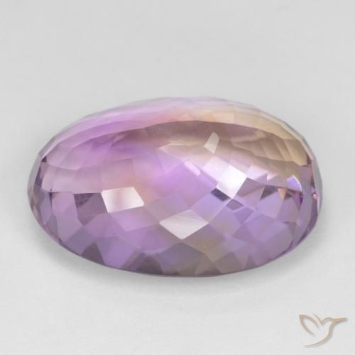 Ametrino Bi-Colore naturale da 18.81 ct, Ovale, VVS