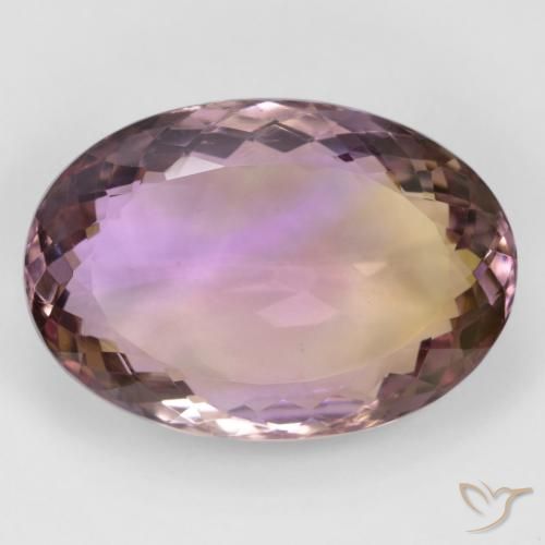 32.77ct Naturale Bi-Colore Ametrino, Ovale, VVS