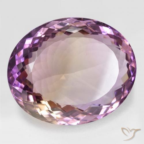 Ametrino Bi-Colore naturale da 30.54 ct, Ovale, VVS