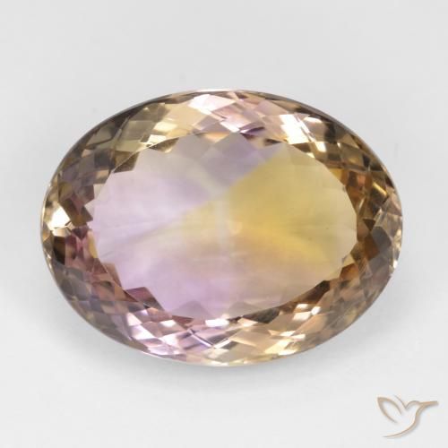 19.19ct Naturale Bi-Colore Ametrino, Ovale, VVS