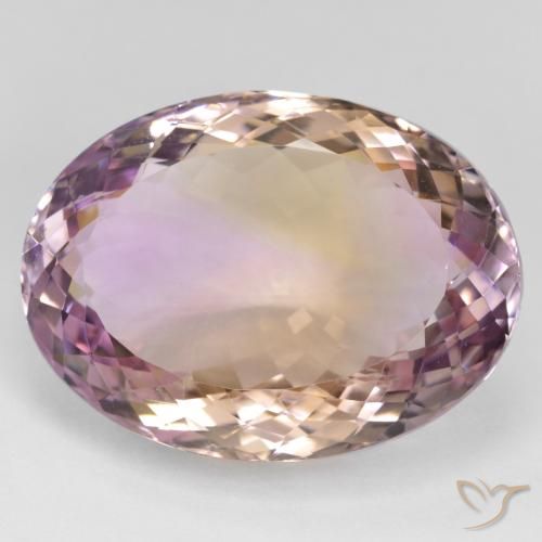 34.37ct Naturale Bi-Colore Ametrino, Ovale, VVS
