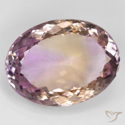 Ametrino Bi-Colore naturale da 34.37 ct, Ovale, VVS