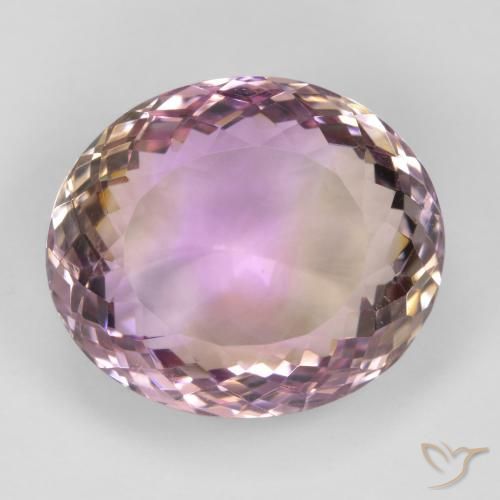 23.28ct Naturale Bi-Colore Ametrino, Ovale, VVS-VS