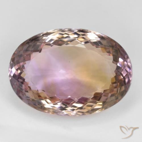 36.45ct Naturale Bi-Colore Ametrino, Ovale, VVS-VS