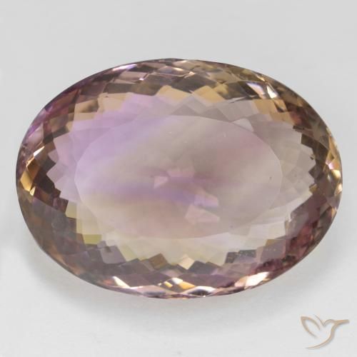 38.41ct Naturale Bi-Colore Ametrino, Ovale, VVS