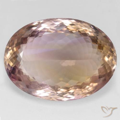 49.30ct Naturale Bi-Colore Ametrino, Ovale, VVS