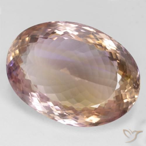 Ametrino Bi-Colore naturale da 49.30 ct, Ovale, VVS