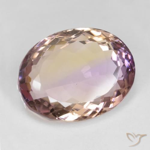 Ametrino Bi-Colore naturale da 16.92 ct, Ovale, VS