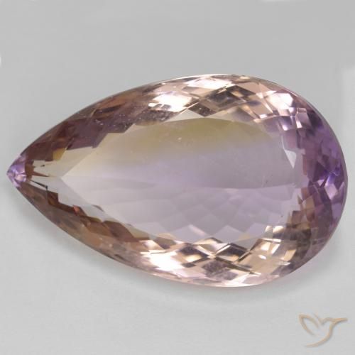 Ametrino Bi-Colore naturale da 36.09 ct, Forma a pera, VS