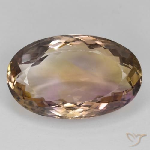 25.25ct Naturale Bi-Colore Ametrino, Ovale, VVS-VS