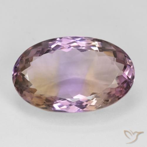 18.83ct Naturale Bi-Colore Ametrino, Ovale, VVS-VS