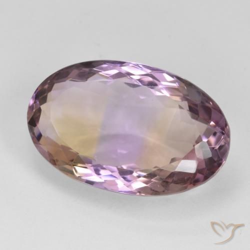 Ametrino Bi-Colore naturale da 18.83 ct, Ovale, VVS-VS