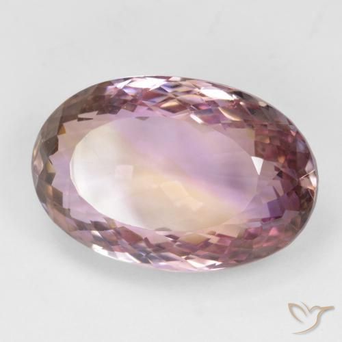 Ametrina naturale bicolore da 24,09 ct, taglio ovale, VVS