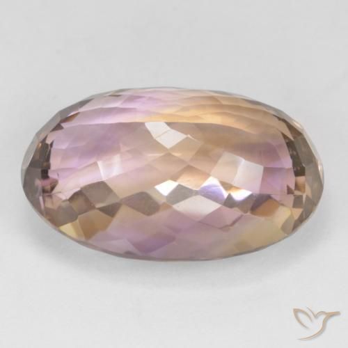 Ametrina naturale bicolore da 24,09 ct, taglio ovale, VVS