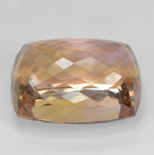 Ametrina naturale bicolore da 27,60 ct, taglio a cuscino, VVS
