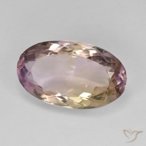 Ametrino Bi-Colore naturale da 8.06 ct, Ovale, VVS