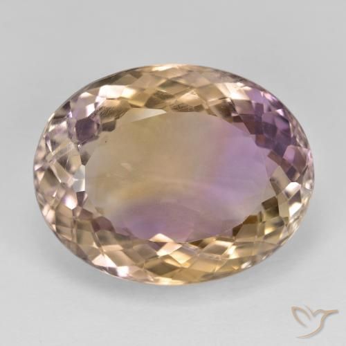 20.21ct Naturale Bi-Colore Ametrino, Ovale, VVS-VS