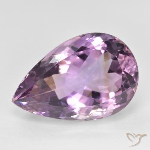 16.84ct Naturale Bi-Colore Ametrino, Forma a pera, VVS
