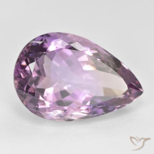 Ametrino Bi-Colore naturale da 16.84 ct, Forma a pera, VVS