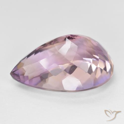 Ametrino Bi-Colore naturale da 16.84 ct, Forma a pera, VVS