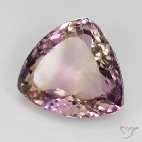 Ametrino Bi-Colore naturale da 20.11 ct, Taglio trillion, VVS