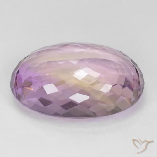 Ametrino Bi-Colore naturale da 20.00 ct, Ovale, VVS