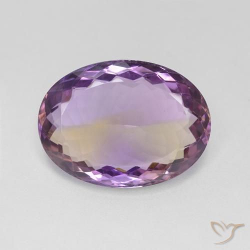 21.17ct Naturale Bi-Colore Ametrino, Ovale, VS