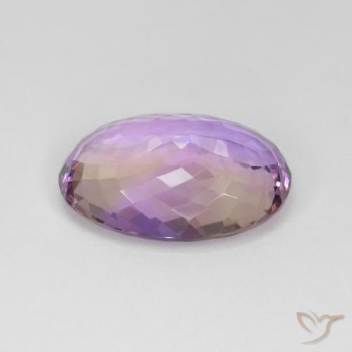 Ametrino Bi-Colore naturale da 21.17 ct, Ovale, VS