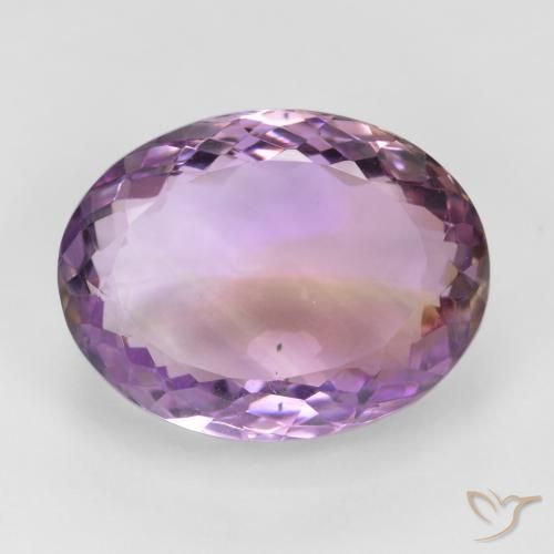 19.63ct Naturale Bi-Colore Ametrino, Ovale, VS