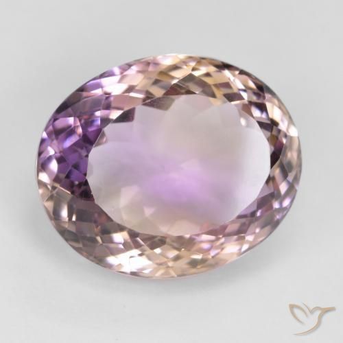 Ametrino Bi-Colore naturale da 17.30 ct, Ovale, VS
