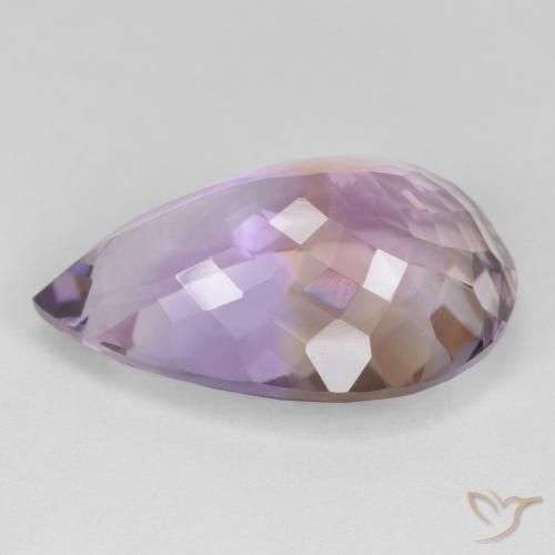 Ametrino Bi-Colore naturale da 16.24 ct, Forma a pera, VVS