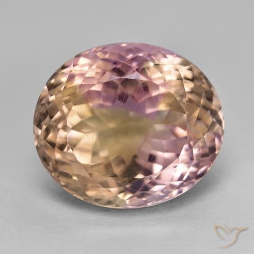 Ametrino Bi-Colore naturale da 15.79 ct, Taglio ovale, VS