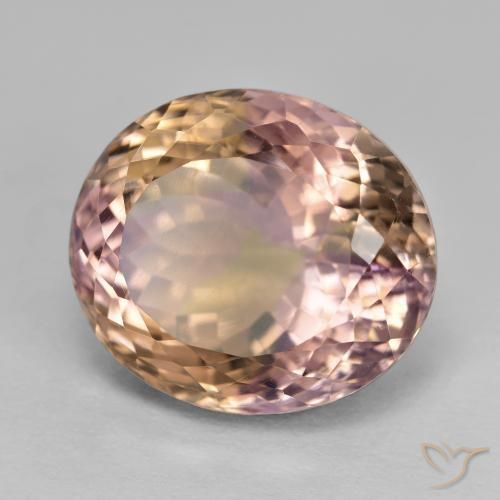 Ametrino Bi-Colore naturale da 15.79 ct, Taglio ovale, VS