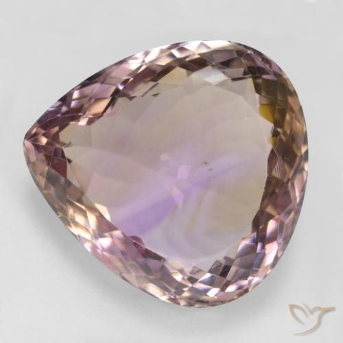 31.30ct Naturale Bi-Colore Ametrino, Forma a pera, VS