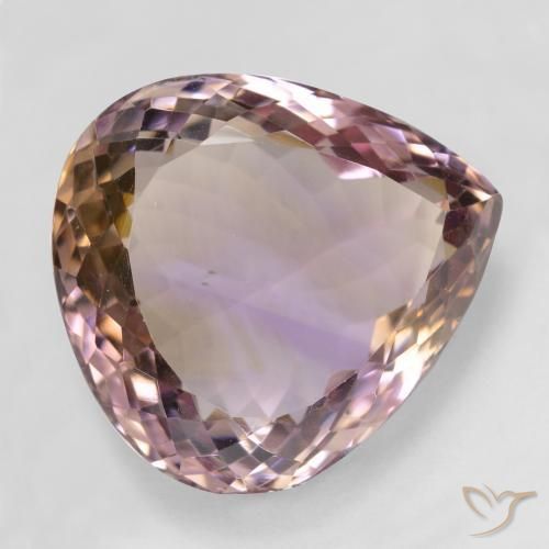 Ametrino Bi-Colore naturale da 31.30 ct, Forma a pera, VS