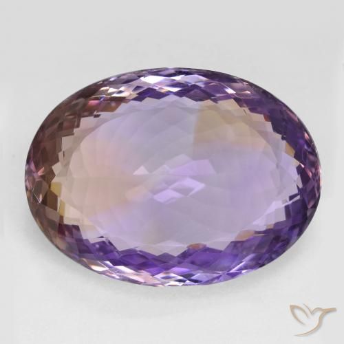 25.38ct Naturale Bi-Colore Ametrino, Ovale, VVS-VS