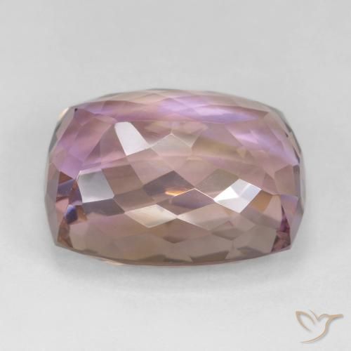 Ametrina naturale bicolore da 18,73 ct, taglio a cuscino, VS