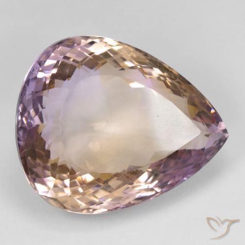 Ametrino Bi-Colore naturale da 37.10 ct, Forma a pera, VS