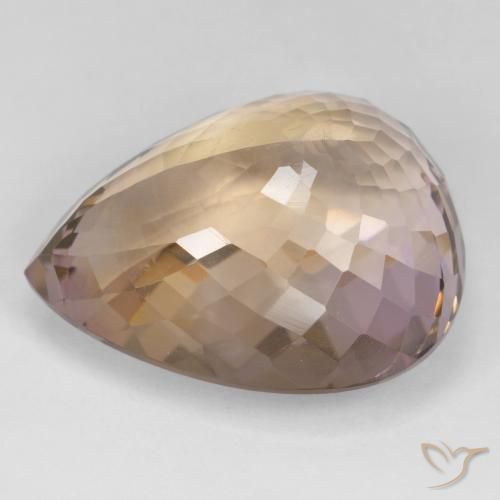 Ametrino Bi-Colore naturale da 37.10 ct, Forma a pera, VS
