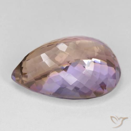 Ametrino Bi-Colore naturale da 20.76 ct, Forma a pera, VVS-VS