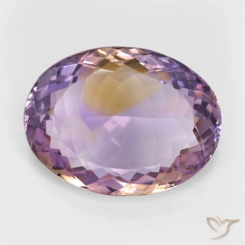 21.36ct Naturale Bi-Colore Ametrino, Ovale, VVS-VS