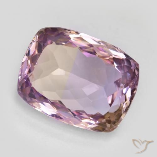 Ametrino Bi-Colore naturale da 15.68 ct, Taglio a cuscino, VVS-VS