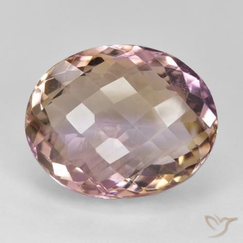19.95ct Naturale Bi-Colore Ametrino, Ovale, VVS-VS