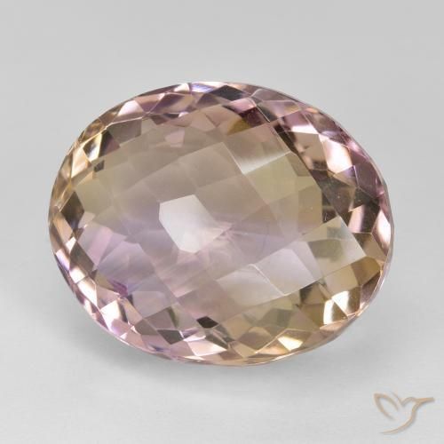 Ametrino Bi-Colore naturale da 19.95 ct, Ovale, VVS-VS