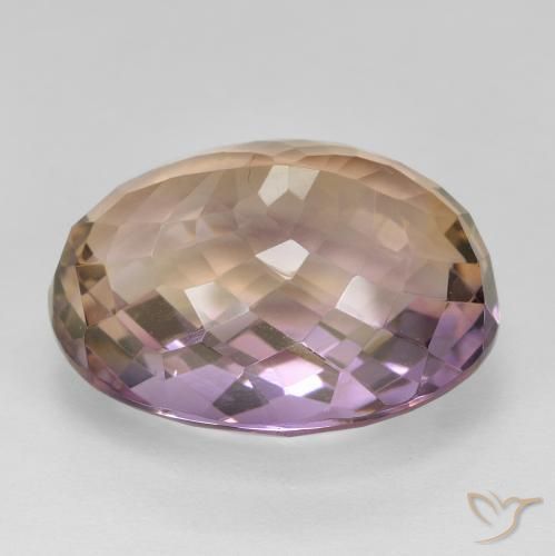 Ametrino Bi-Colore naturale da 19.95 ct, Ovale, VVS-VS