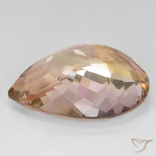 Ametrino Bi-Colore naturale da 28.98 ct, Forma a pera, VVS-VS