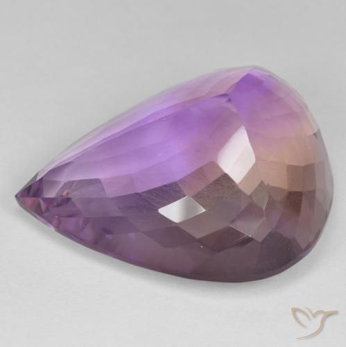 Ametrino Bi-Colore naturale da 33.36 ct, Forma a pera, VVS-VS