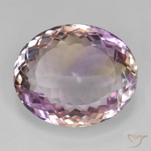 25.74ct Naturale Bi-Colore Ametrino, Ovale, VVS-VS